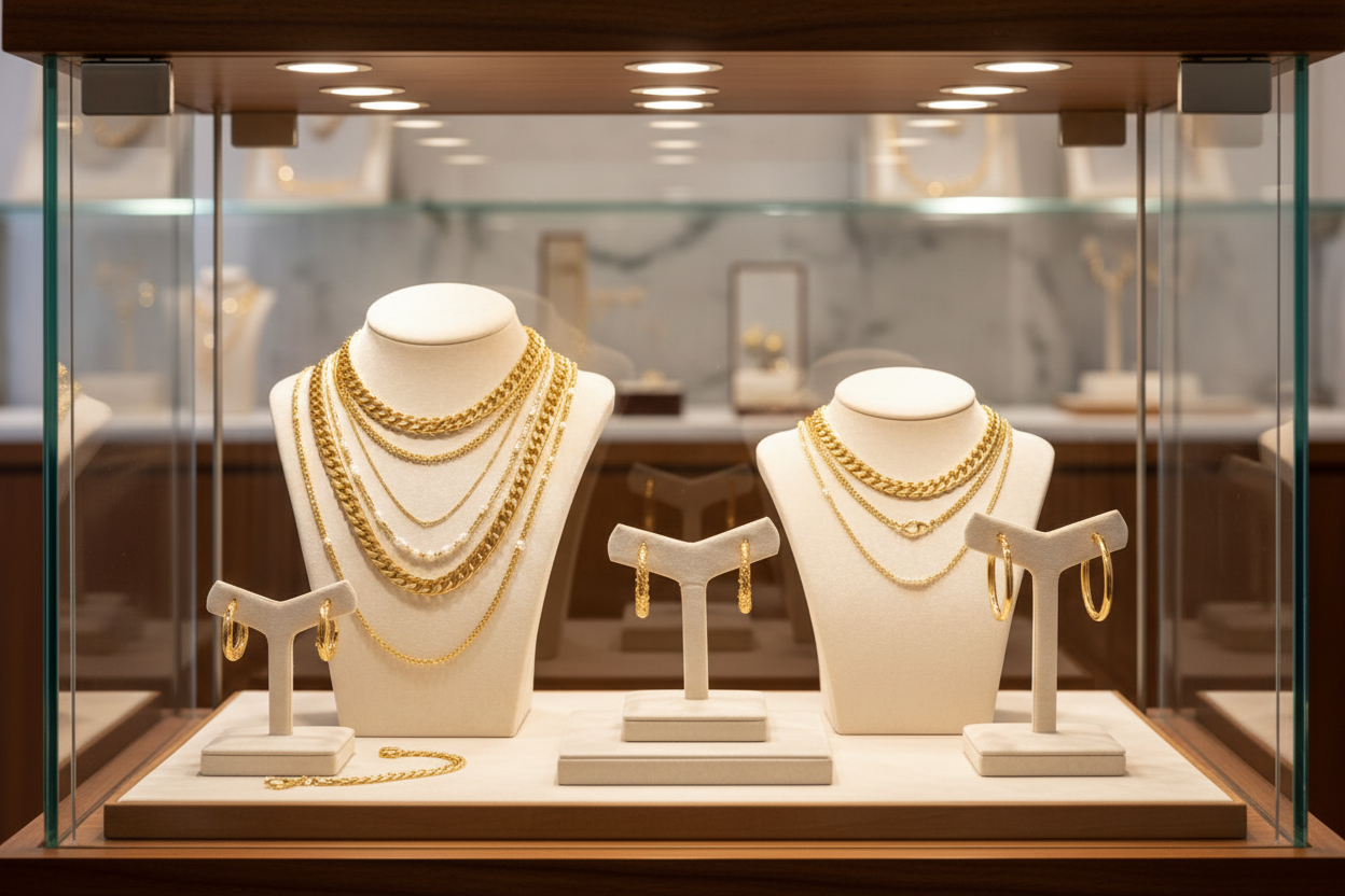 Fine Gold Jewelry - Display Case