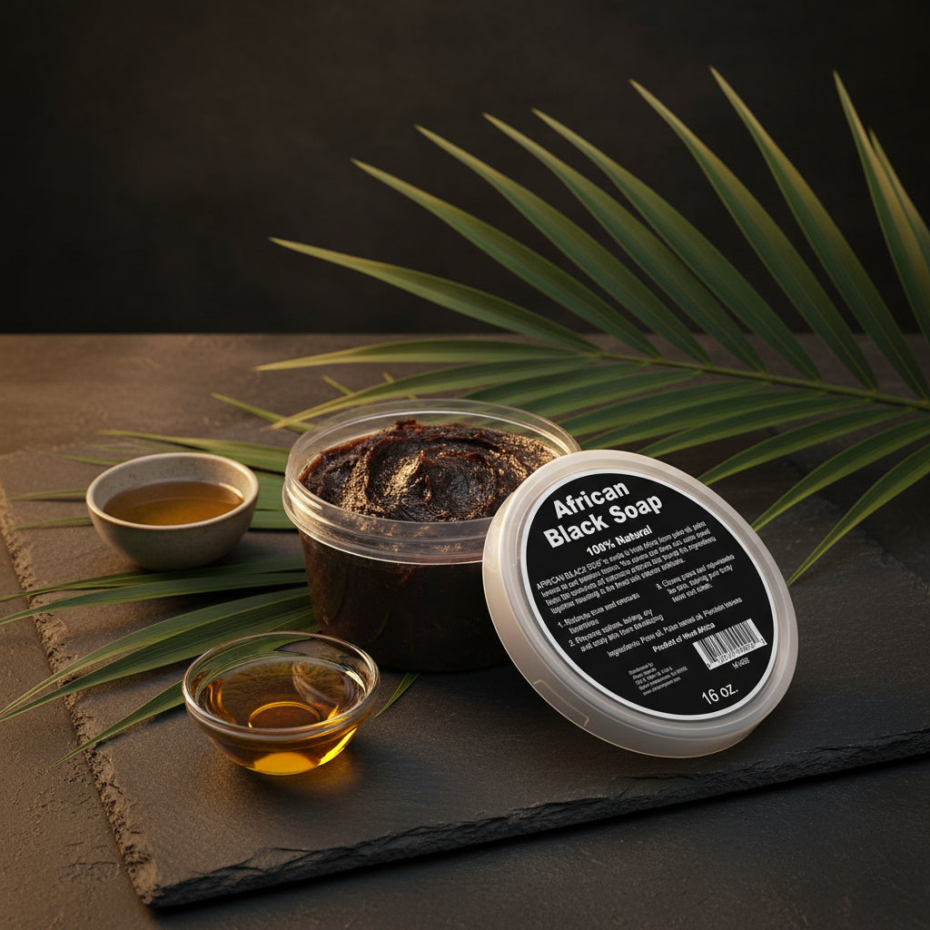 100% Authentic African Black Soap Paste – Deep Cleansing & Skin Detox