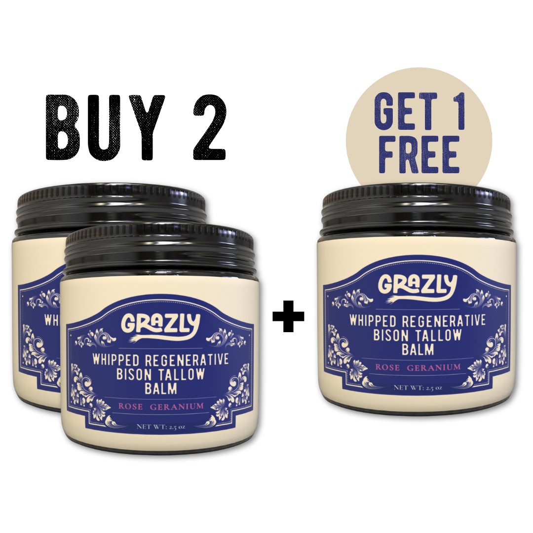 Whipped Bison Tallow & Manuka Honey Moisturizing Balm | Deep Skin Hydration
