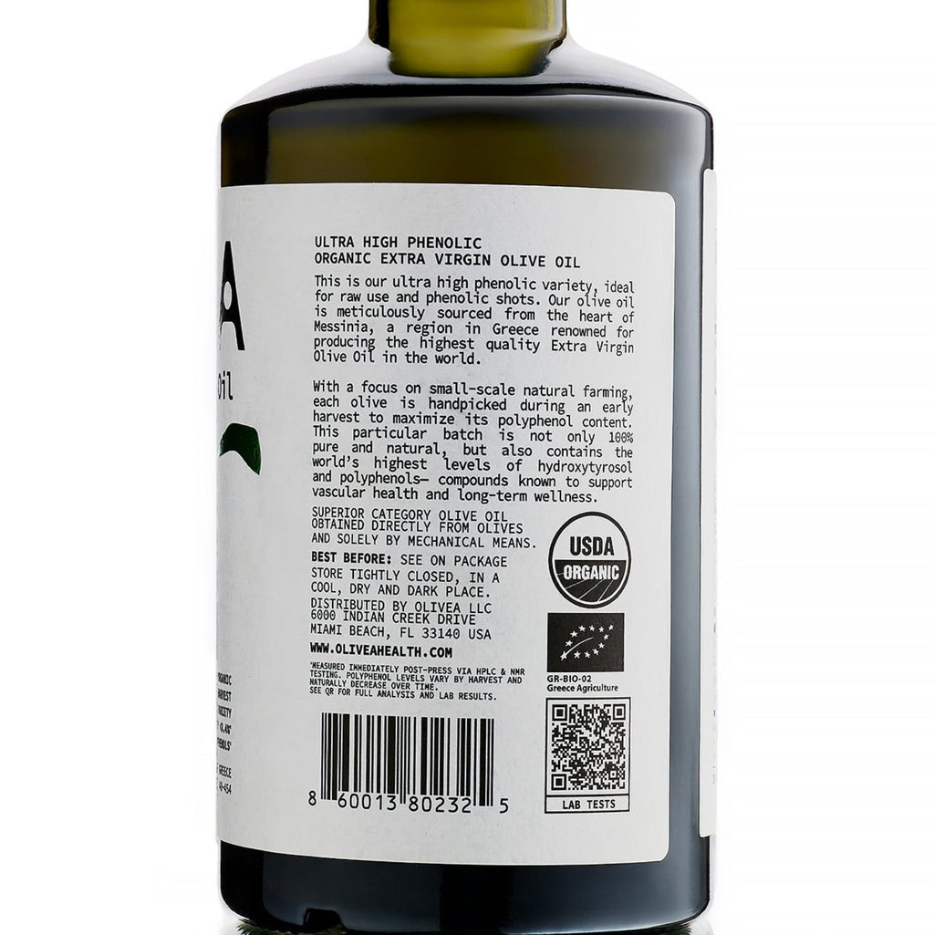 Ultra High Phenolic Olive Oil 1000mg Polyphenols | Premium Health EVOO