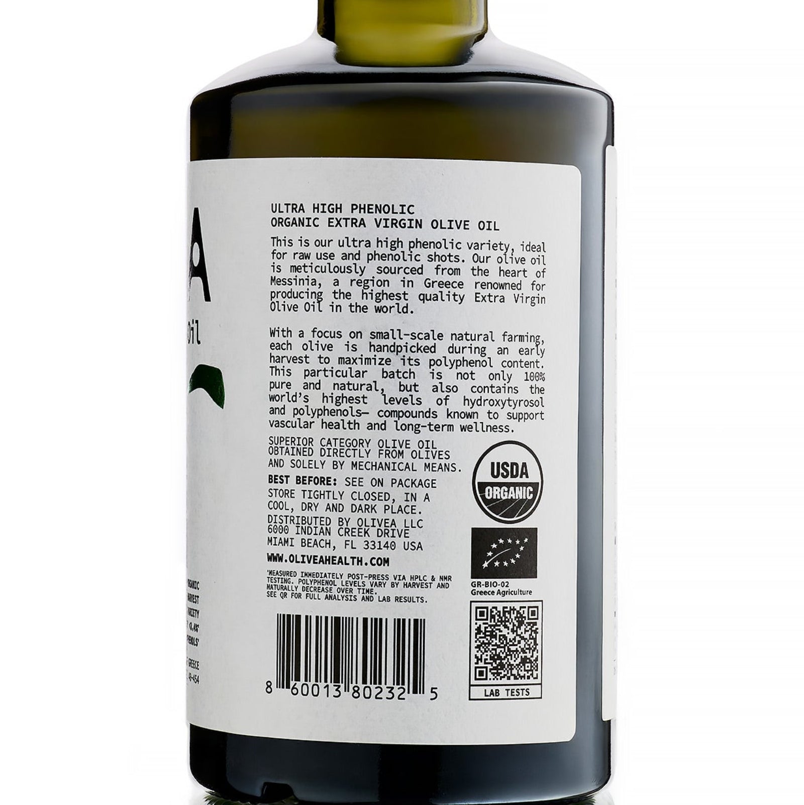 Ultra High Phenolic Olive Oil 1000mg Polyphenols | Premium Health EVOO