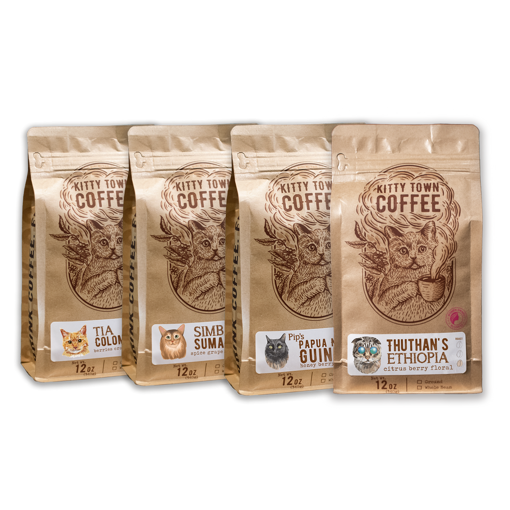 Single Origin Sampler – Simba, Tia, Pip & Thuthan | Kitty Town Coffee