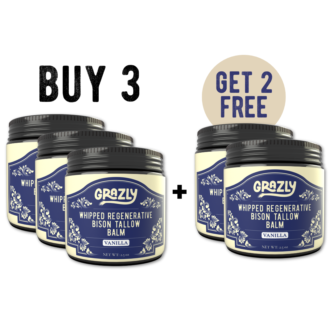 Whipped Bison Tallow & Manuka Honey Moisturizing Balm | Deep Skin Hydration