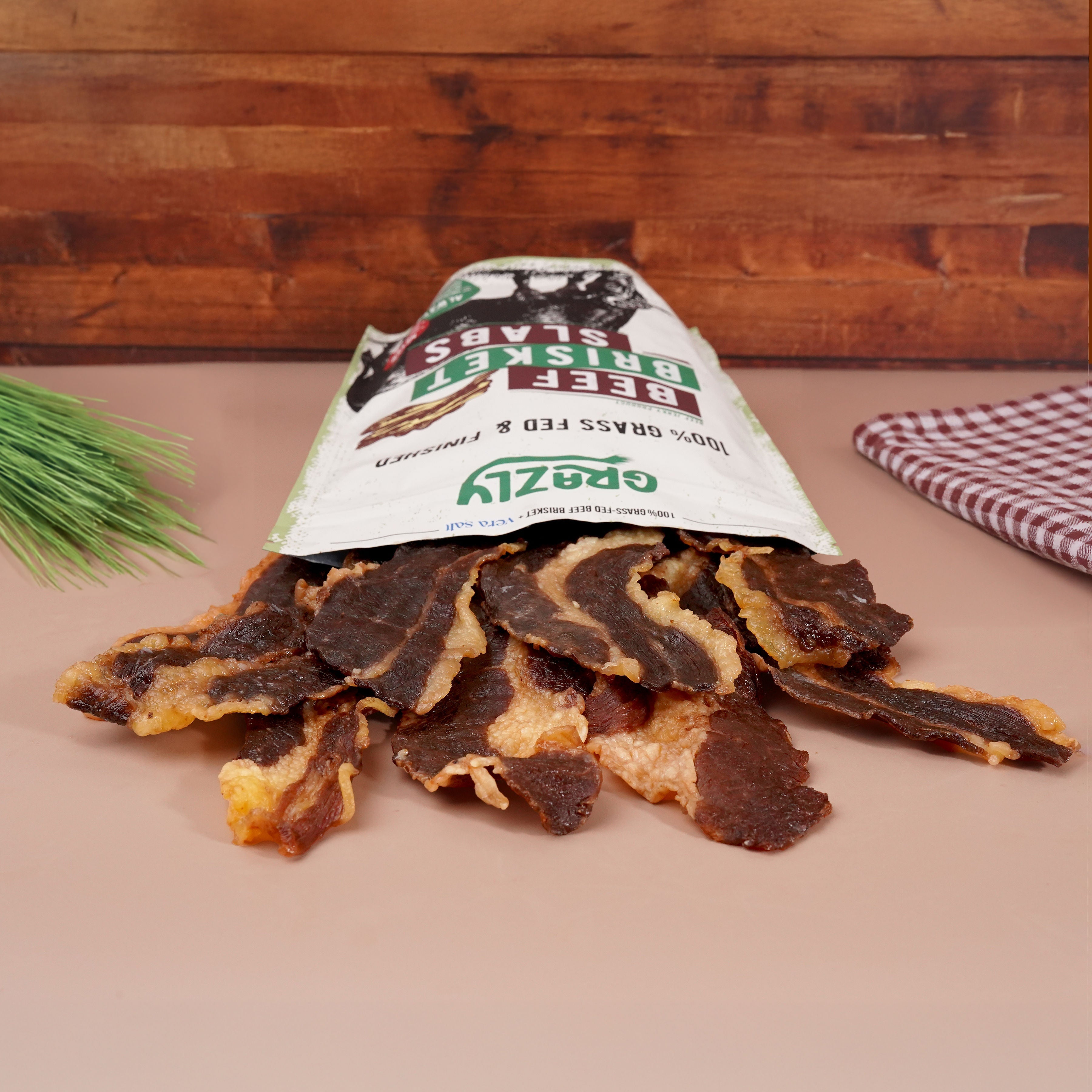 Grass-Fed Beef Brisket Slabs | 100% Grass-Fed & Finished Jerky by Grazly