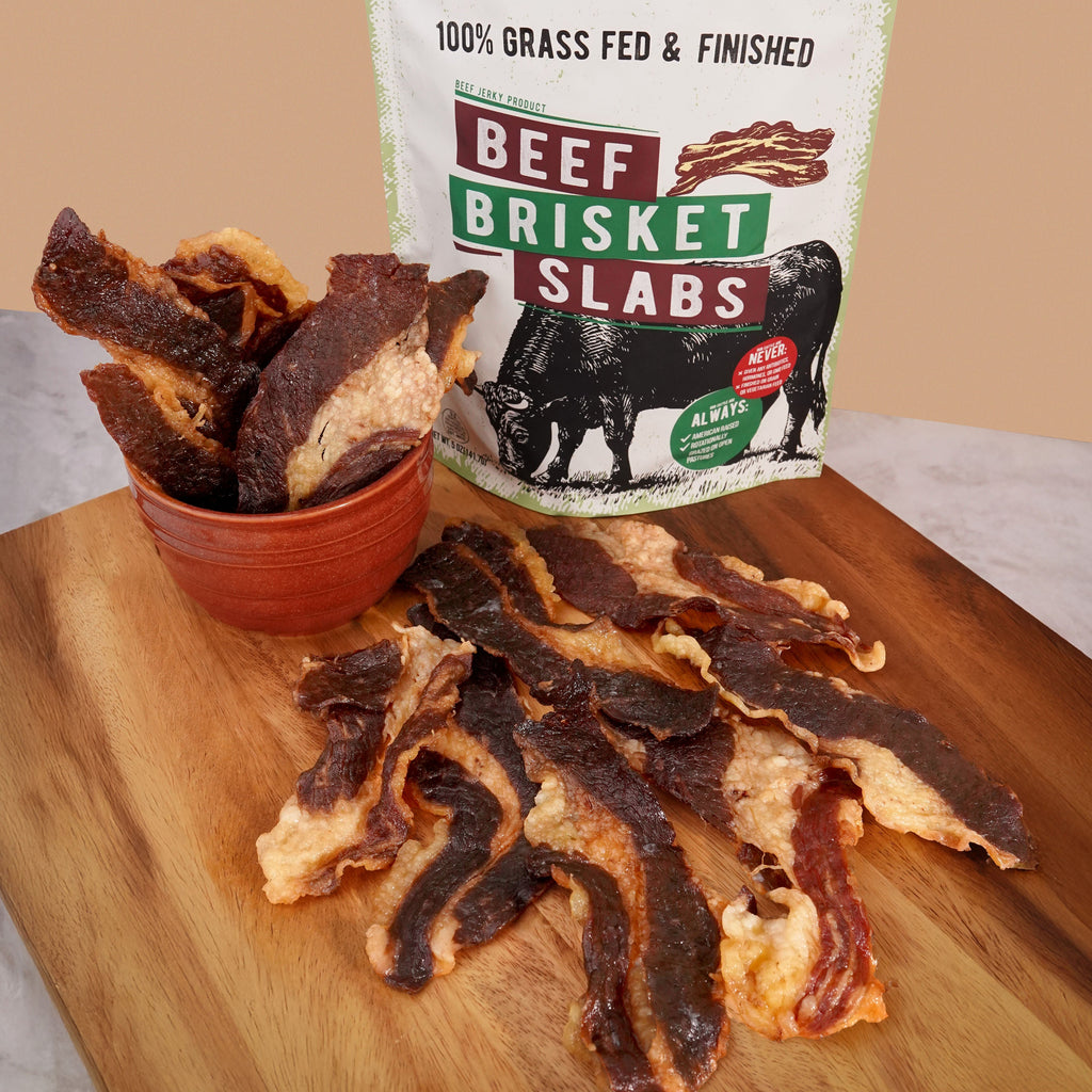 Grass-Fed Beef Brisket Slabs | 100% Grass-Fed & Finished Jerky by Grazly