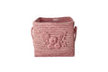 Raffia Basket in Soft Pink