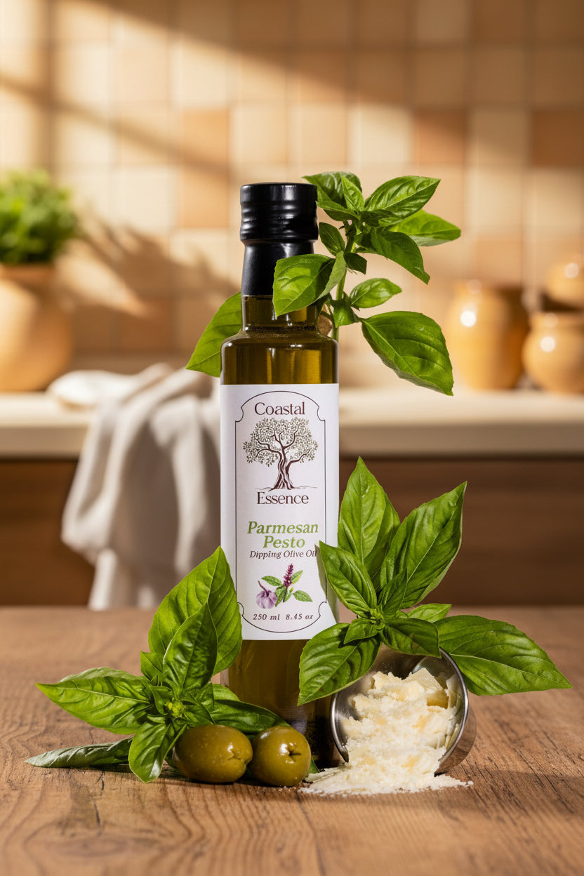 Parmesan Pesto Dipping Olive Oil | Gourmet Italian Dipping Oil