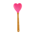 Kitchen Silicone Spoon in Heart shape | Dark Pink