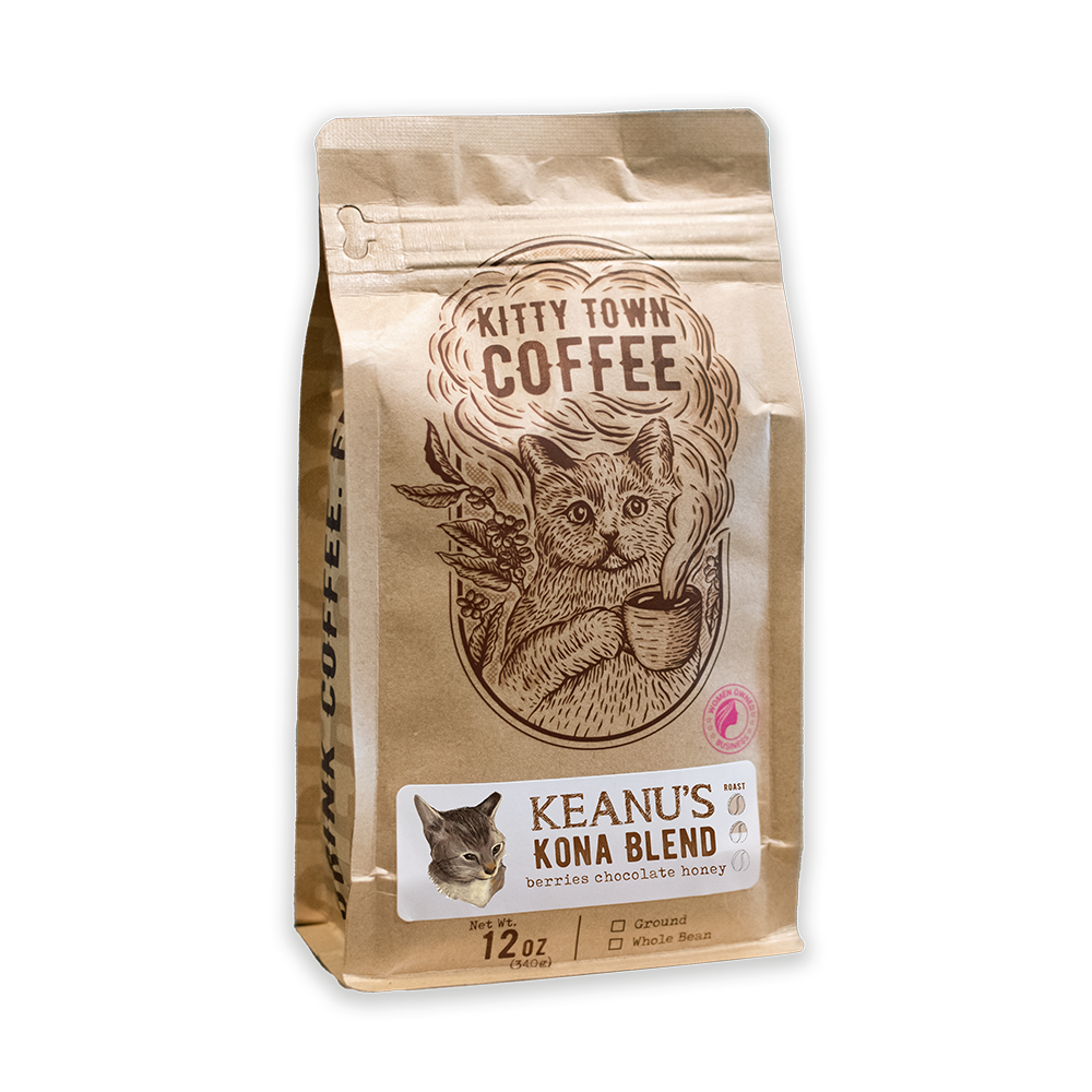 Keanu's Kona Blend – Hawaiian Kona & Guatemala Medium Roast | Kitty Town Coffee