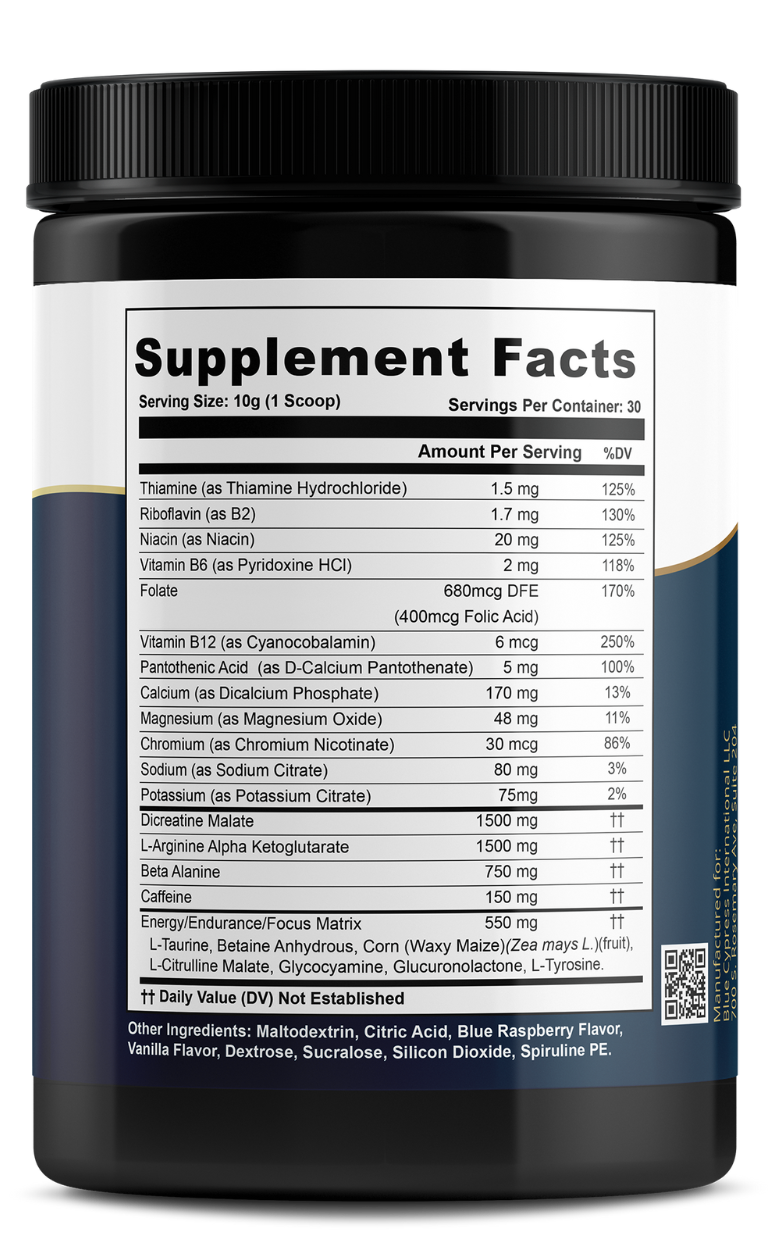 My Balance Nitric Oxide Booster — Blue Raspberry Powder Mix