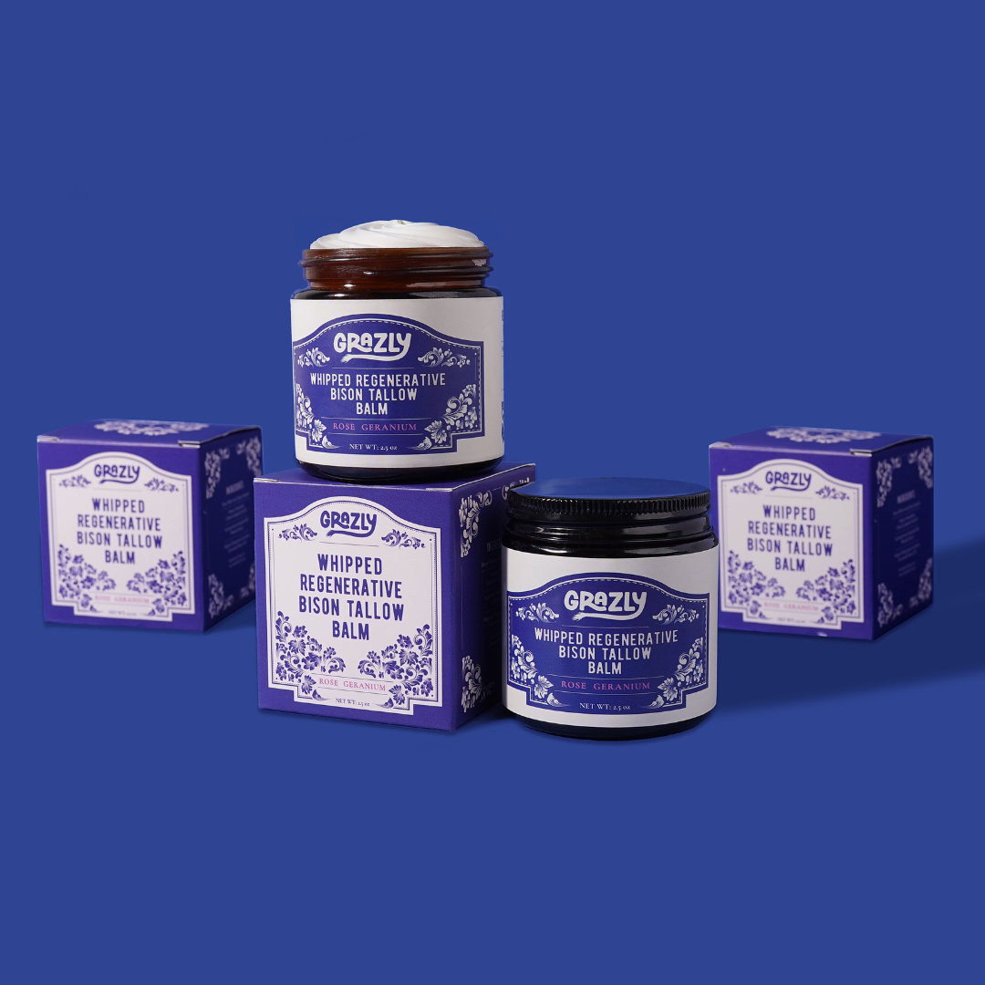 Whipped Bison Tallow & Manuka Honey Moisturizing Balm | Deep Skin Hydration