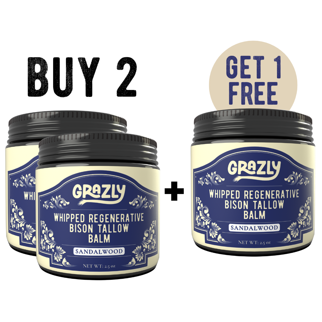 Whipped Bison Tallow & Manuka Honey Moisturizing Balm | Deep Skin Hydration