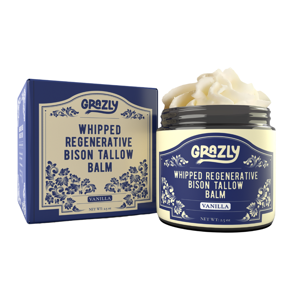Whipped Bison Tallow & Manuka Honey Moisturizing Balm | Deep Skin Hydration