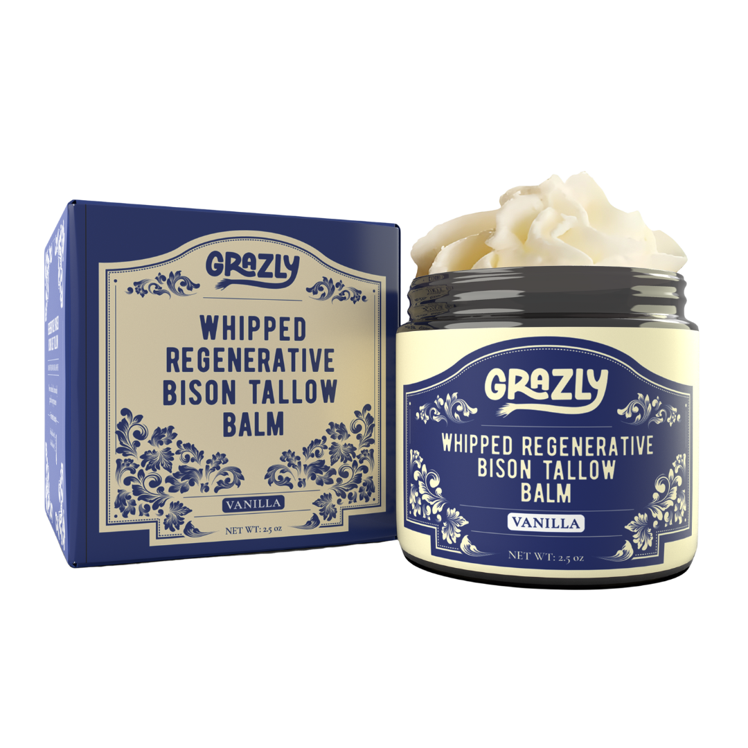 Whipped Bison Tallow & Manuka Honey Moisturizing Balm | Deep Skin Hydration