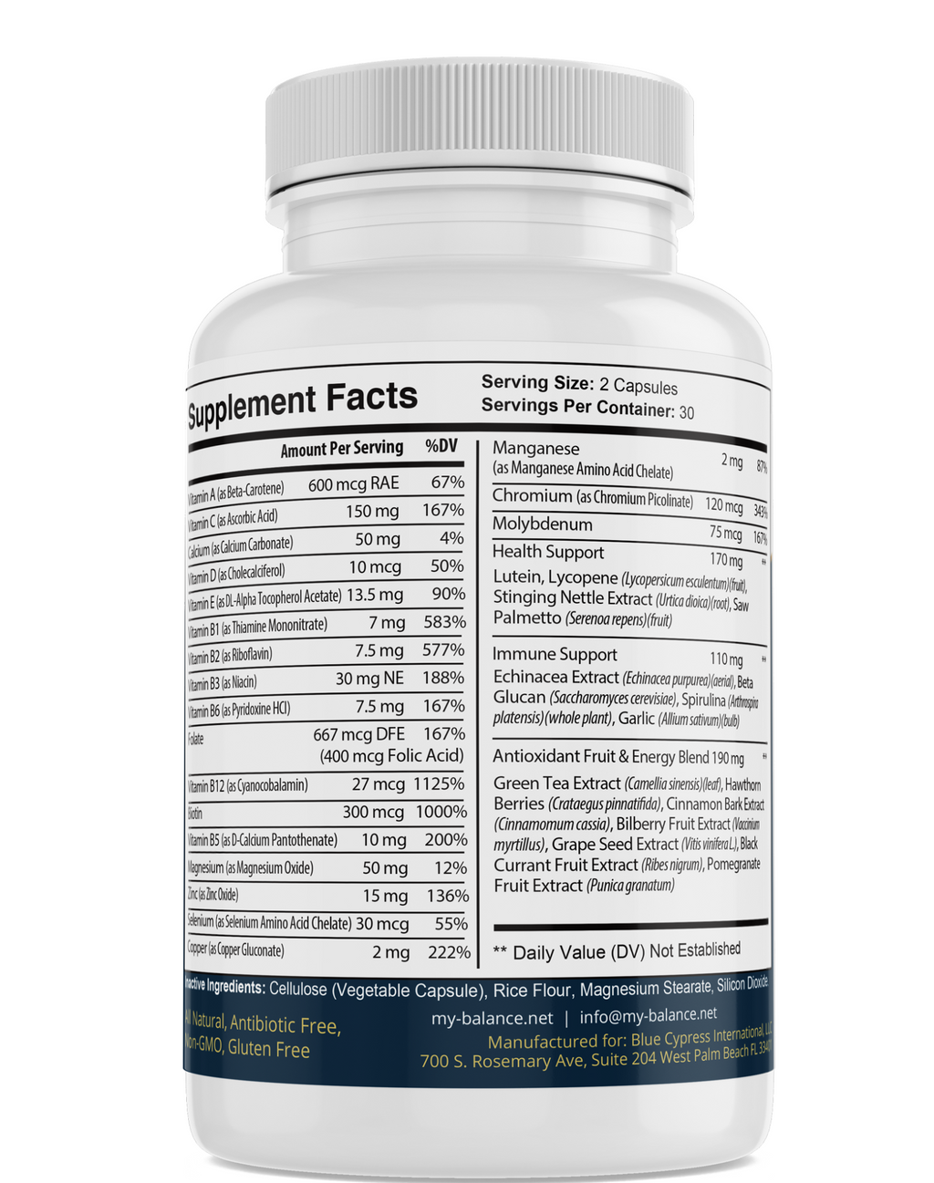 My Balance Daily Multivitamin Capsules — Complete Nutritional Support