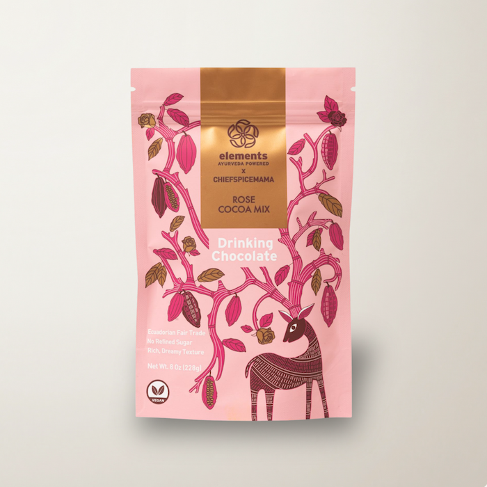 Rose Hot Chocolate – Organic Ceremonial Cacao | Elements Truffles
