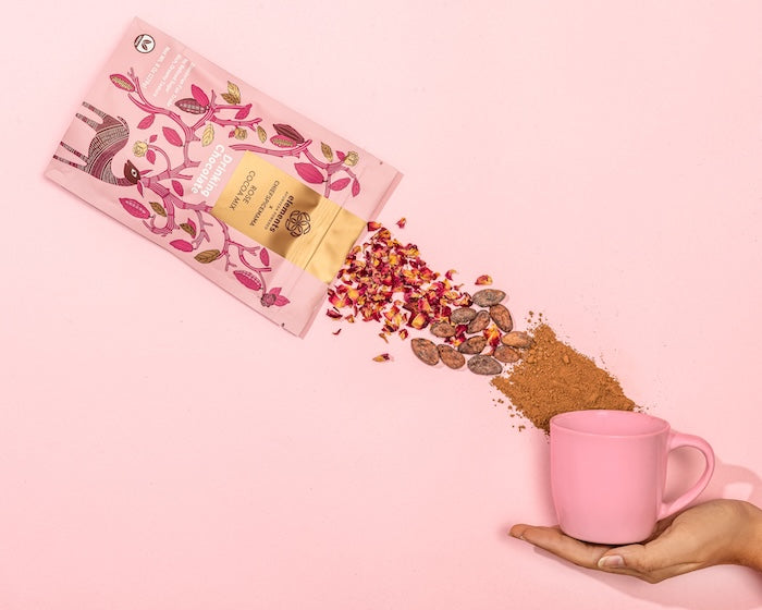 Rose Hot Chocolate – Organic Ceremonial Cacao | Elements Truffles